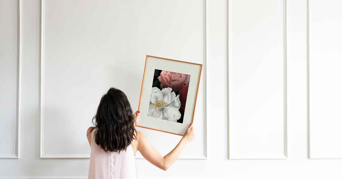 how to hang wall art at the right height